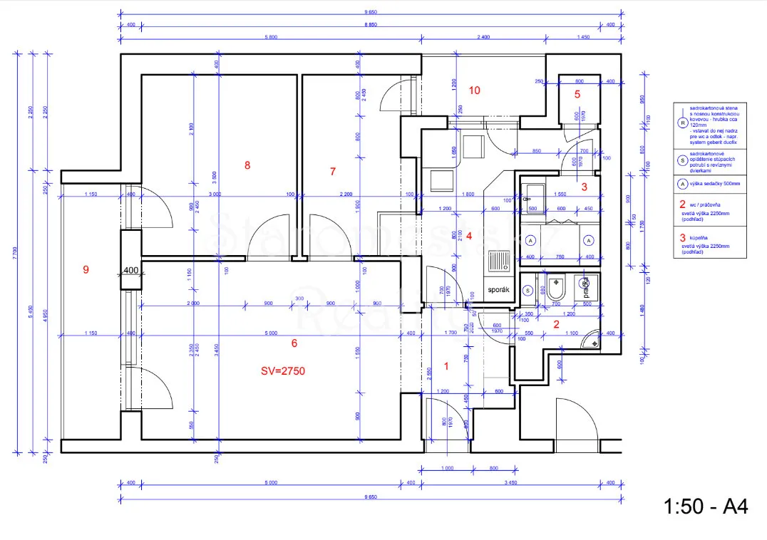 3izb.67m2, 4/5, ČSA, St.mesto náhľad 14